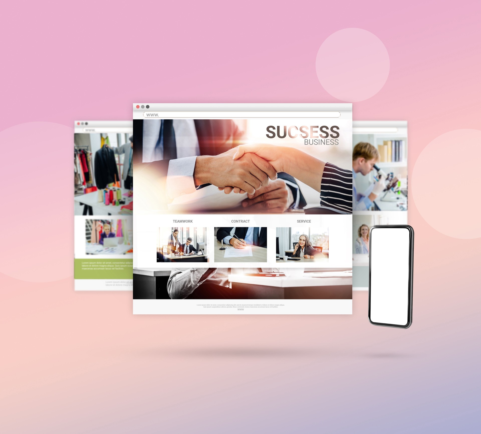 concept d’entreprise de conception de navigateur web